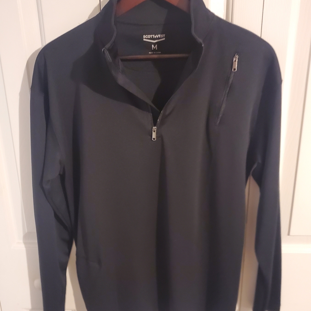 SCOTTeVEST Black Quarter-Zip Pullover